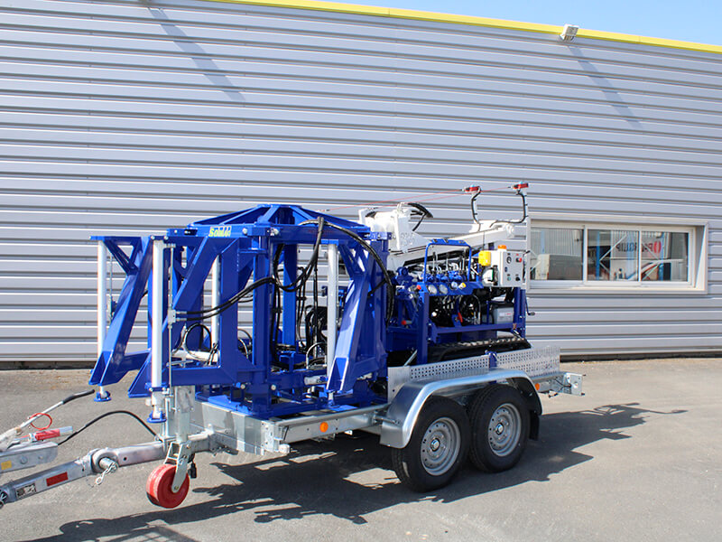 foreuse sur mesure : station d'essai traction